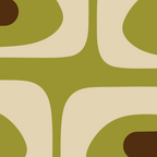 Piquet Mid Century Modern Pattern Avocado Green Orange Beige Coffee Mug Gallery Image 2