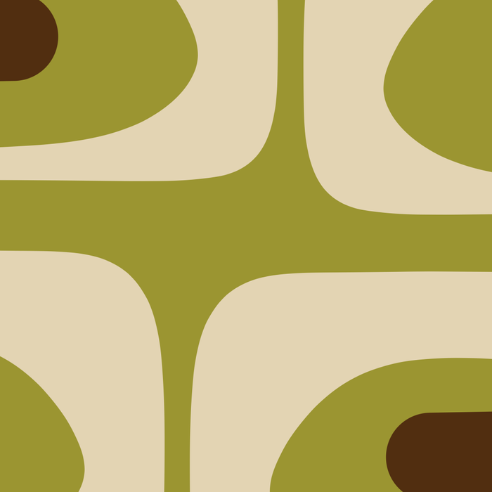 Piquet Mid Century Modern Pattern Avocado Green Orange Beige Coffee Mug Gallery Image 2