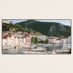 Glorious Hvar at sunrise | Croatia travel photography | Colorful summer vibes Desk Mat Gallery Image 3