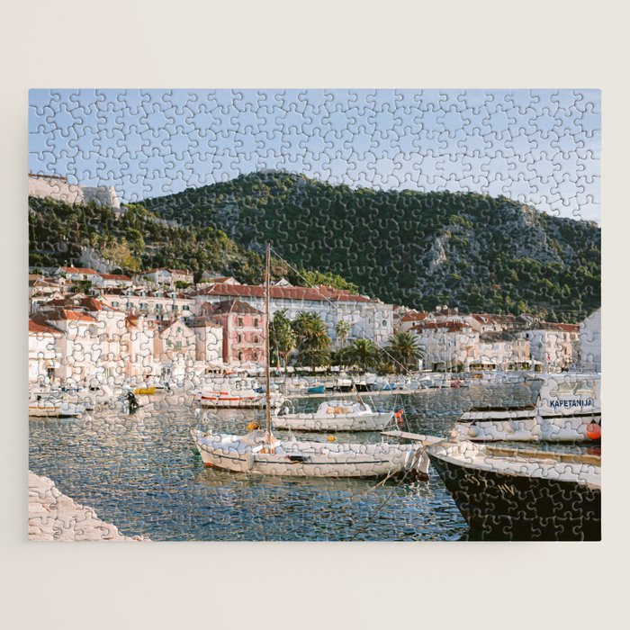 Glorious Hvar at sunrise | Croatia travel photography | Colorful summer vibes Jigsaw Puzzle Gallery Image 1