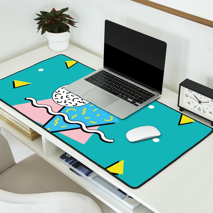 Memphis pattern 65 - 80s / 90s Retro Desk Mat Gallery Image 2