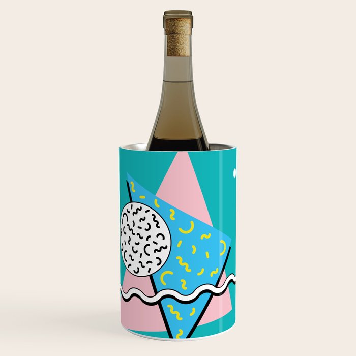 Memphis pattern 65 - 80s / 90s Retro Wine Chiller Gallery Image 1
