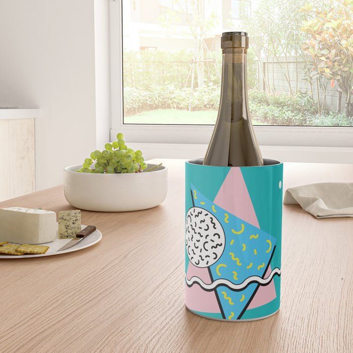 Memphis pattern 65 - 80s / 90s Retro Wine Chiller Gallery Image 4