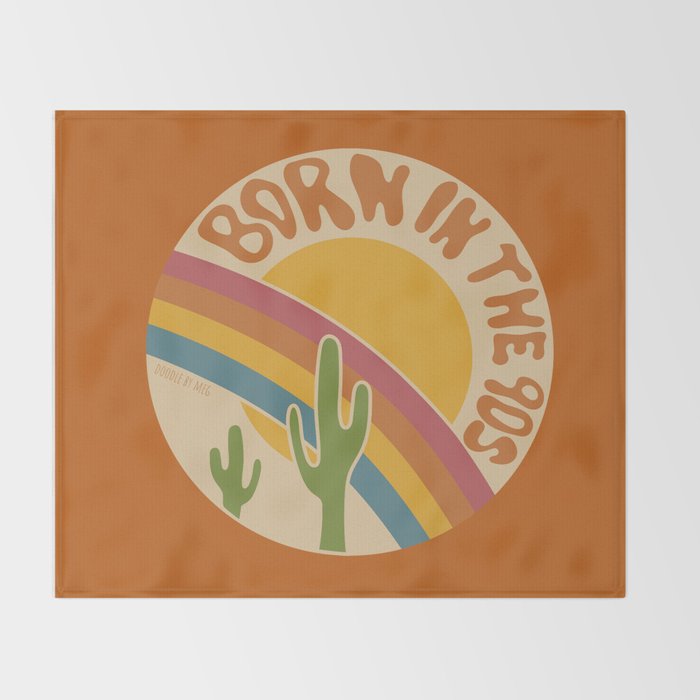 Born in the 90s Throw Blanket Gallery Image 2