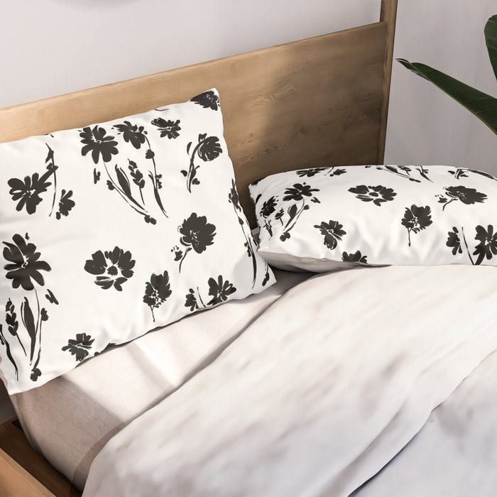 Brushstrokes meadow flowers BN Pillow Sham Gallery Image 2