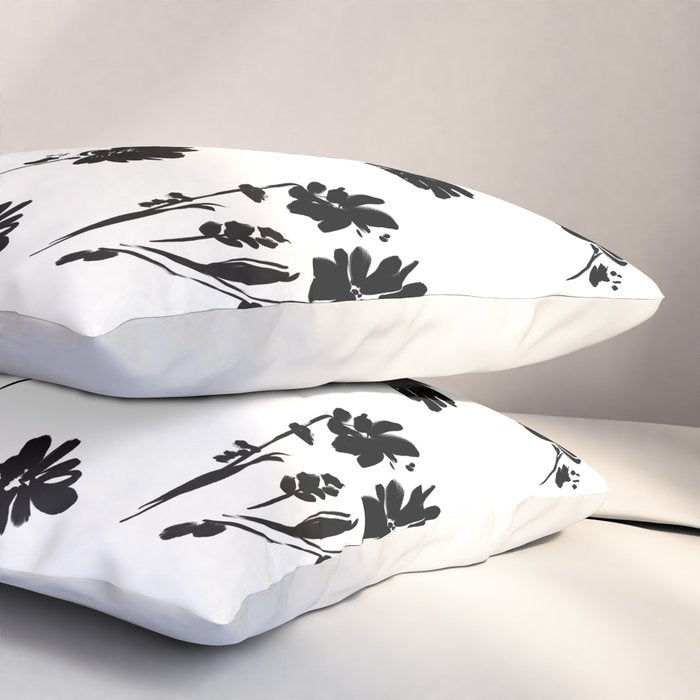 Brushstrokes meadow flowers BN Pillow Sham Gallery Image 3