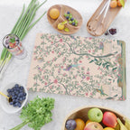 Chinoiserie Peach Fresco Floral Garden Birds Oriental Botanical Cutting Board Gallery Image 2
