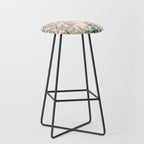Chinoiserie Peach Fresco Floral Garden Birds Oriental Botanical Stool Gallery Image 1