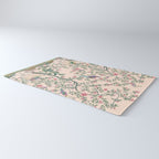 Chinoiserie Peach Fresco Floral Garden Birds Oriental Botanical Rug Gallery Image 3