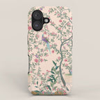 Chinoiserie Peach Fresco Floral Garden Birds Oriental Botanical iPhone Case Gallery Image 1