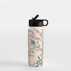 Chinoiserie Peach Fresco Floral Garden Birds Oriental Botanical Water Bottle Gallery Image 1
