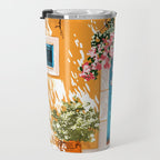 Oh The Places You Will Go | Spanish Bougainvillea Villa architecture Buildings | Boho Summer Travel Travel Mug Gallery Image 3