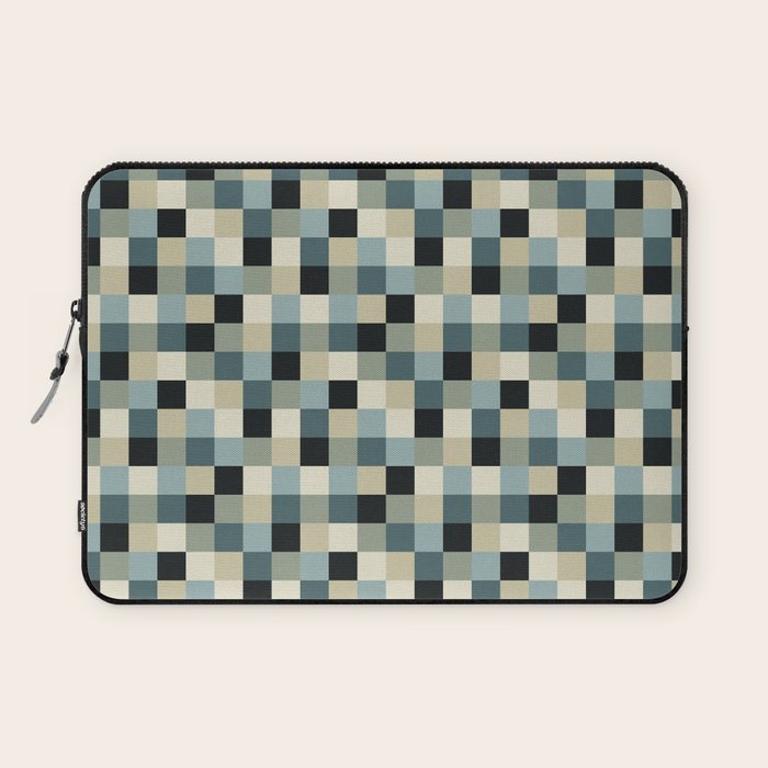 Bold Muted Checks Pattern - Small III Laptop Sleeve Gallery Image 1