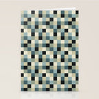 Bold Muted Checks Pattern - Small III Stationery Card Gallery Image 2