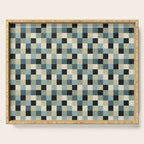 Bold Muted Checks Pattern - Small III Serving Tray Gallery Image 1