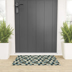 Bold Muted Checks Pattern - Small III Welcome Mat Gallery Image 3