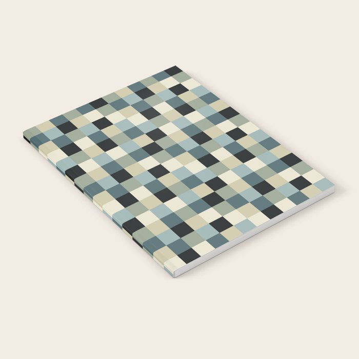 Bold Muted Checks Pattern - Small III Notebook Gallery Image 1