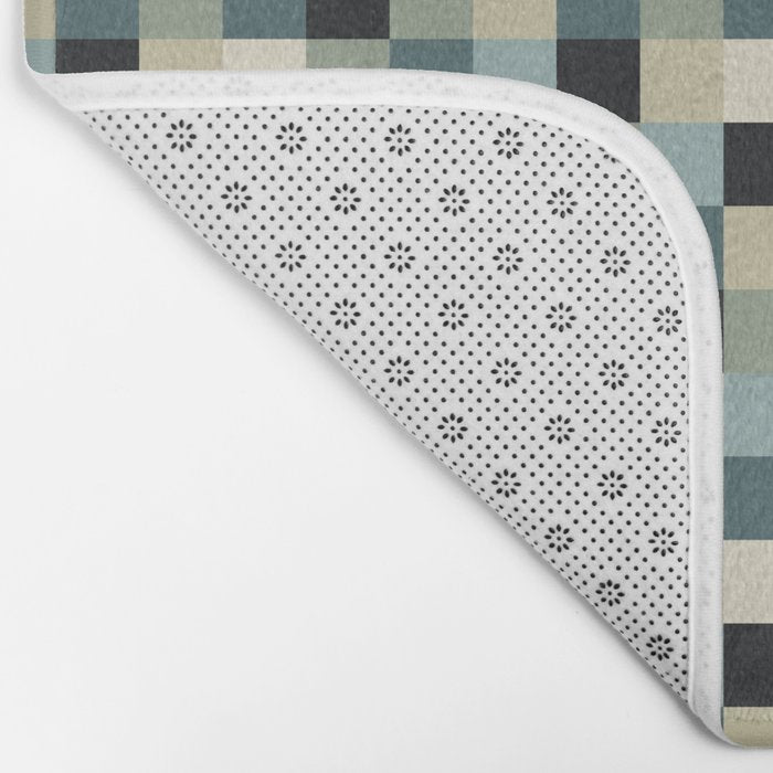 Bold Muted Checks Pattern - Small III Bath Mat Gallery Image 2