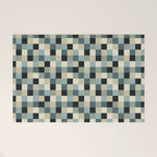 Bold Muted Checks Pattern - Small III Welcome Mat Gallery Image 1