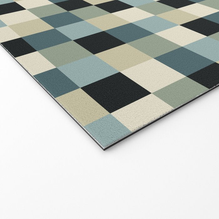 Bold Muted Checks Pattern - Small III Welcome Mat Gallery Image 2