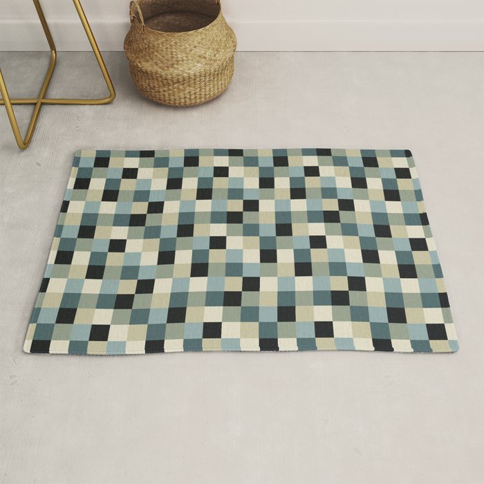 Bold Muted Checks Pattern - Small III Rug Gallery Image 1