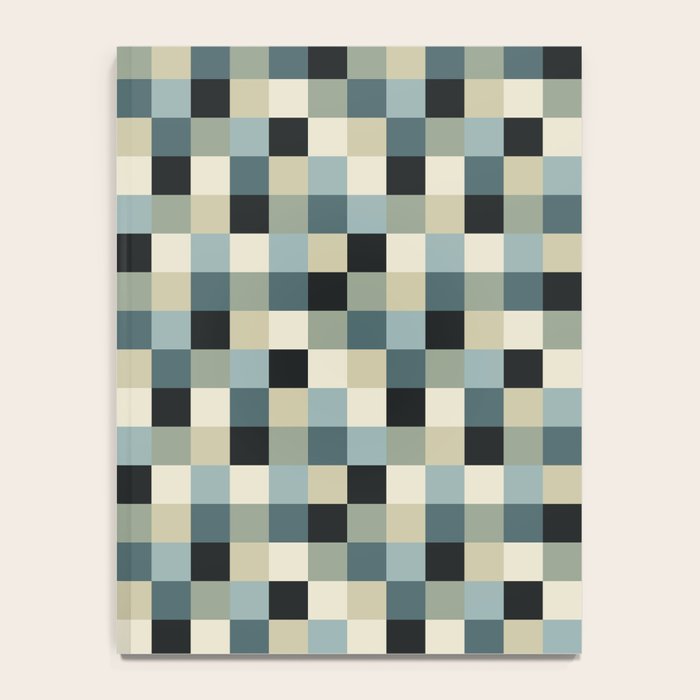 Bold Muted Checks Pattern - Small III Notebook Gallery Image 4