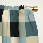Bold Muted Checks Pattern - Small III Window Curtain Gallery Image 2