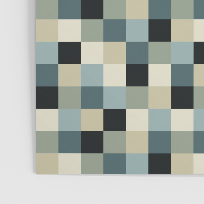 Bold Muted Checks Pattern - Small III Poster Gallery Image 3