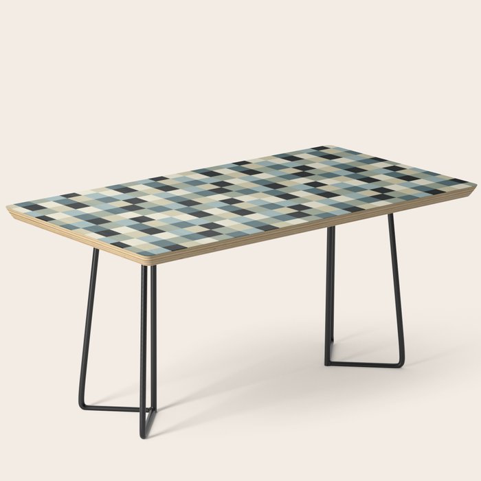 Bold Muted Checks Pattern - Small III Coffee Table Gallery Image 1