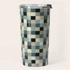 Bold Muted Checks Pattern - Small III Travel Mug Gallery Image 2