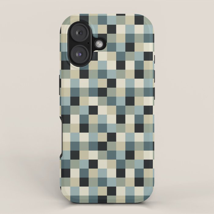 Bold Muted Checks Pattern - Small III iPhone Case Gallery Image 1