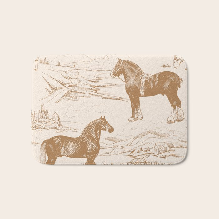 Clydesdale Horses in The Scottish Landscape  Bath Mat Gallery Image 1