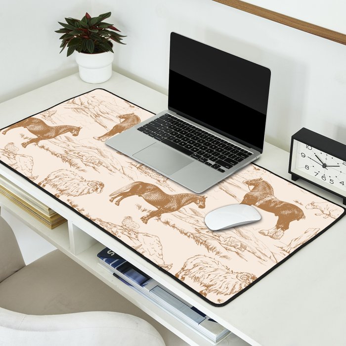 Clydesdale Horses in The Scottish Landscape  Desk Mat Gallery Image 2
