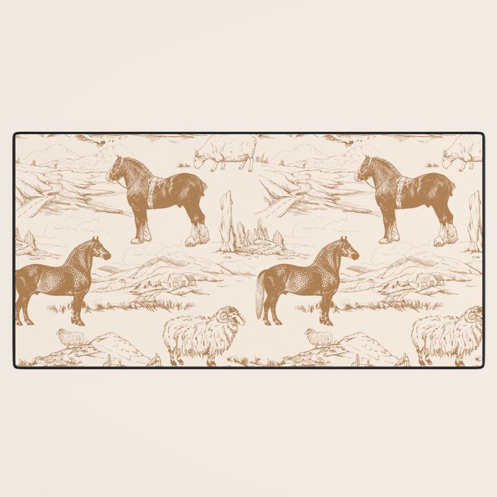 Clydesdale Horses in The Scottish Landscape  Desk Mat Gallery Image 3