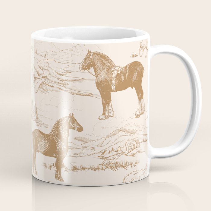 Clydesdale Horses in The Scottish Landscape  Coffee Mug Gallery Image 1