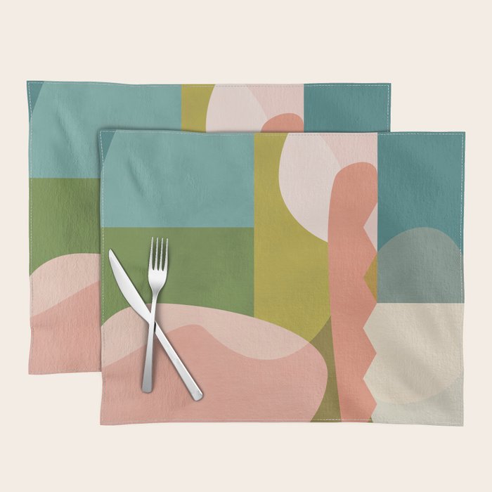 shapes geometry art mid century Placemat Gallery Image 1