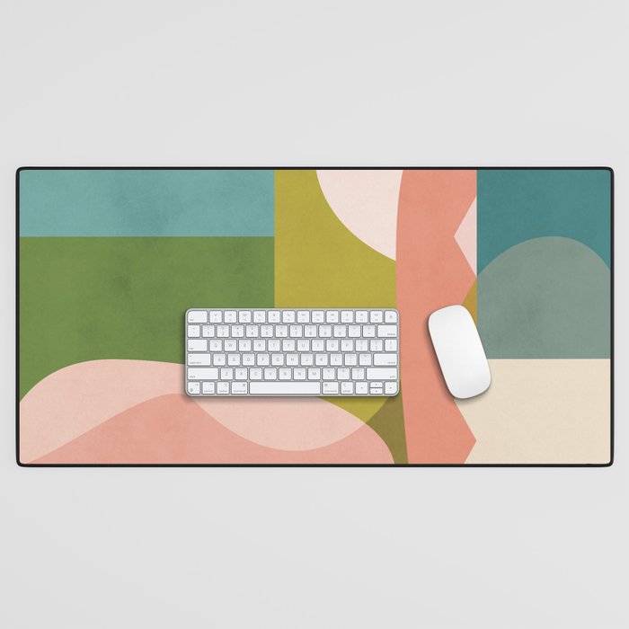 shapes geometry art mid century Desk Mat Gallery Image 1