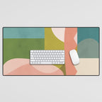 shapes geometry art mid century Desk Mat Gallery Image 1