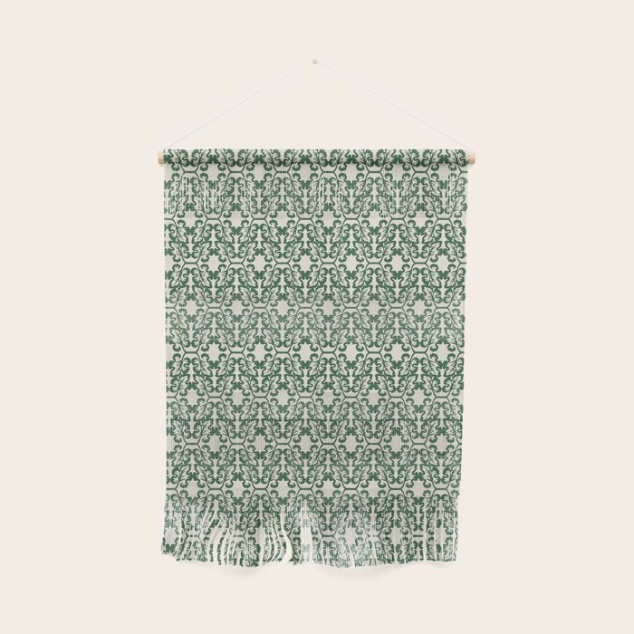 Hunter Green Leaf Motif Wall Hanging Gallery Image 1