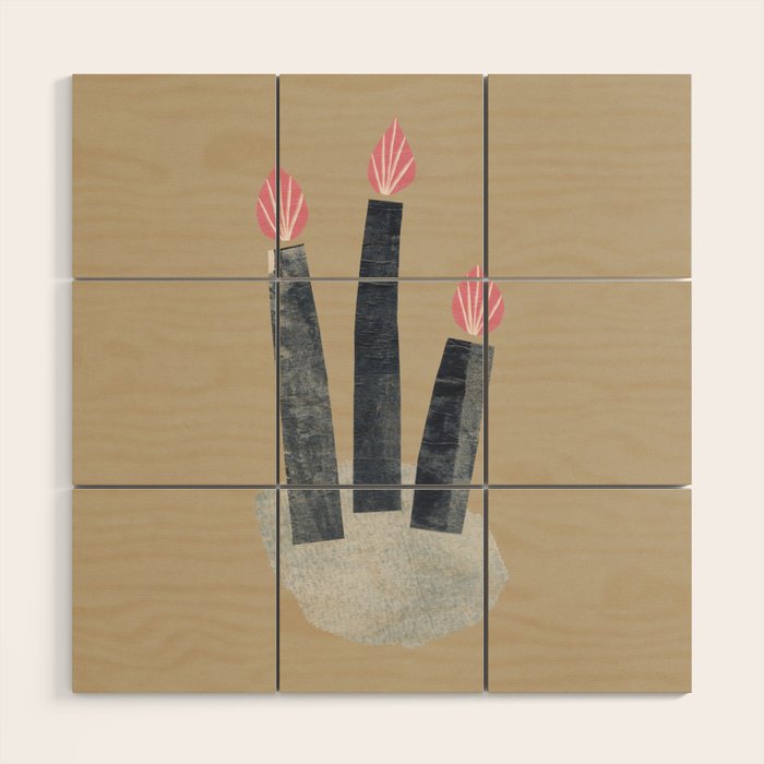 Small Collage: Candles Wood Wall Art Gallery Image 1