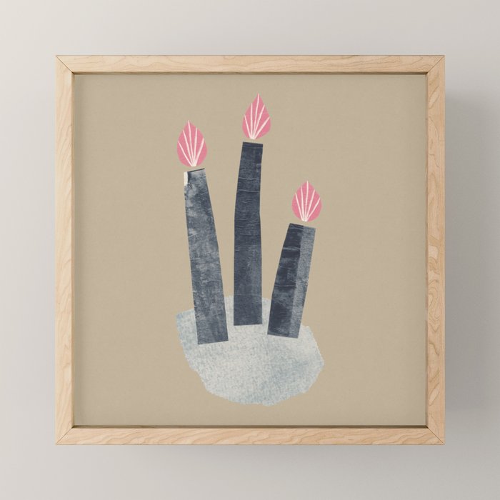 Small Collage: Candles Mini Art Print Gallery Image 1