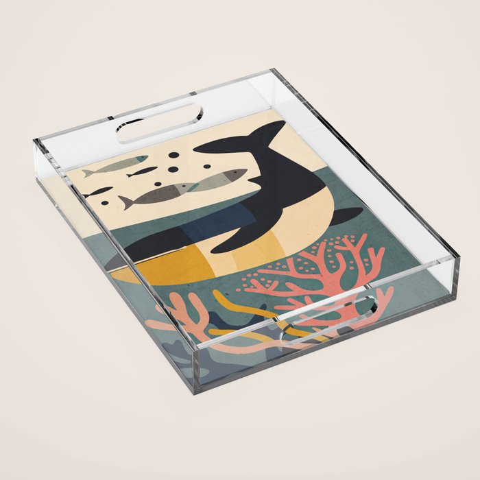 Drifting Whale Acrylic Tray Gallery Image 1