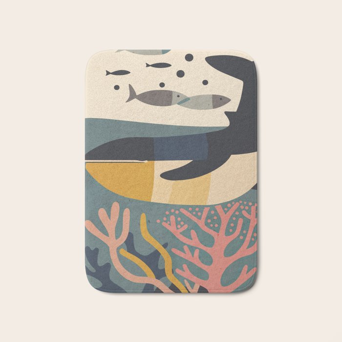 Drifting Whale Bath Mat Gallery Image 1