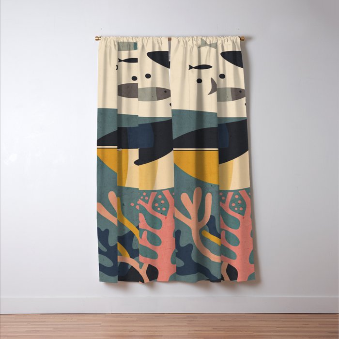 Drifting Whale Window Curtain Gallery Image 3