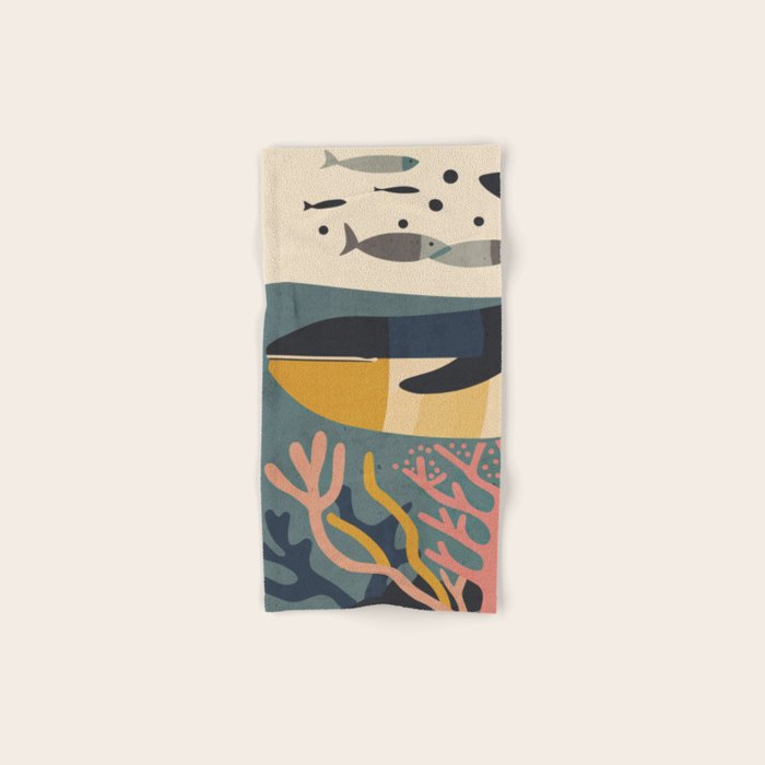 Drifting Whale Bath Towel Gallery Image 1