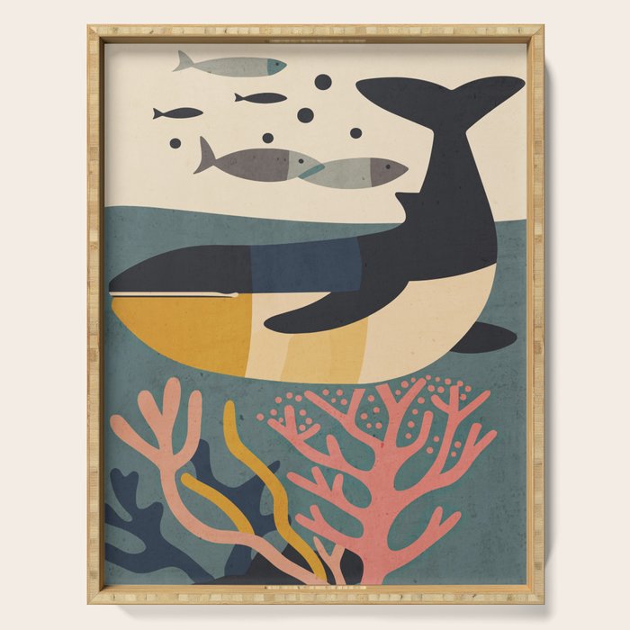 Drifting Whale Serving Tray Gallery Image 1