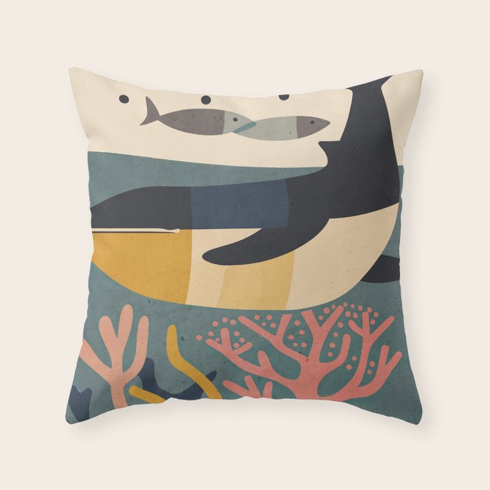 Drifting Whale Throw Pillow Gallery Image 6