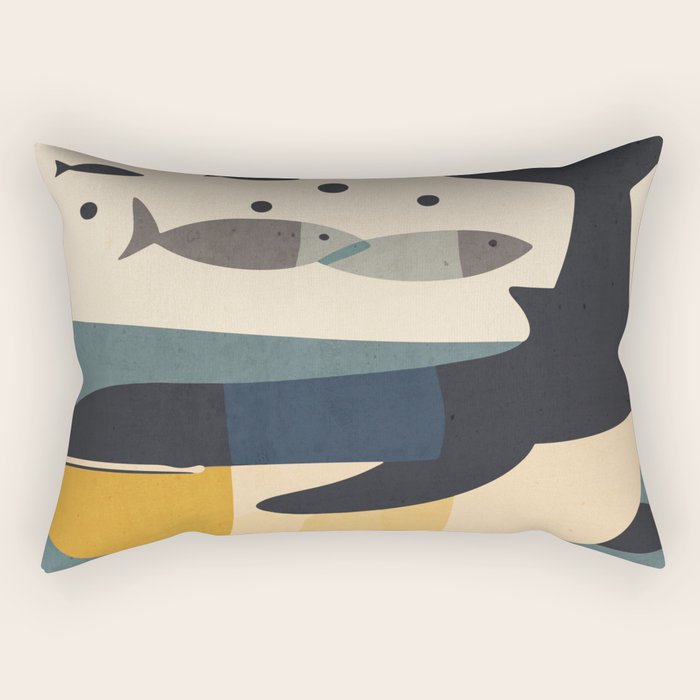Drifting Whale Rectangular Pillow Gallery Image 2