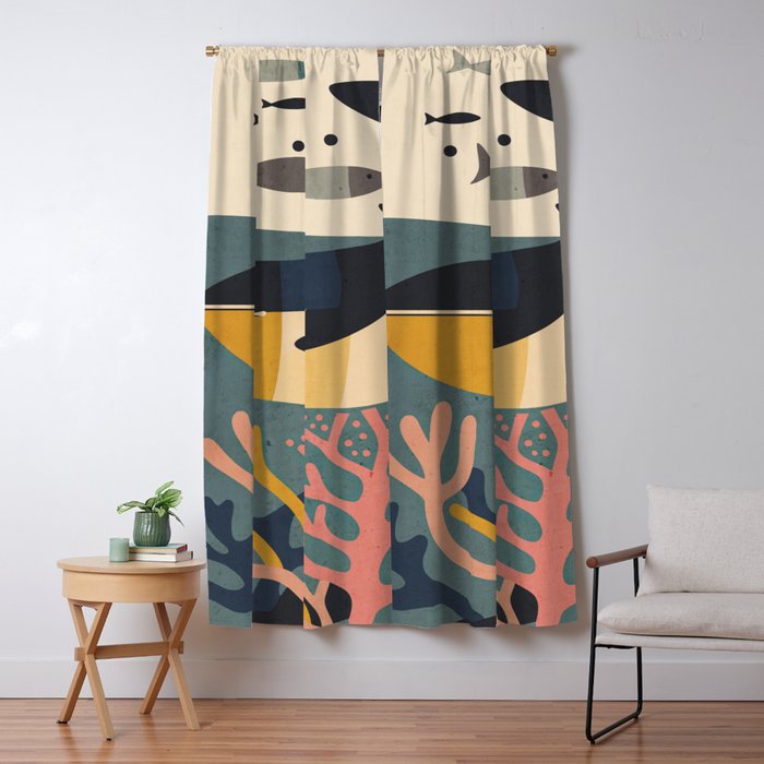 Drifting Whale Window Curtain Gallery Image 5