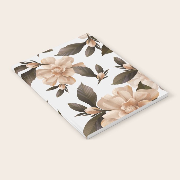 seamless pattern with graphic lush flowers Notebook Gallery Image 2